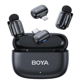 Wireless Microphone Boya BOYAMINI-12, USB-C, Lightning, Black