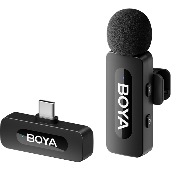 Wireless Microphone Boya BY-V10,  USB-C, Black