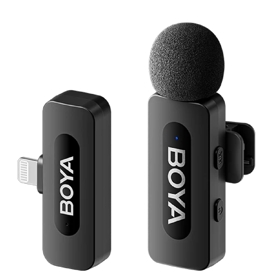 Wireless Microphone Boya BY-V1 v2.0, Lightning, Black