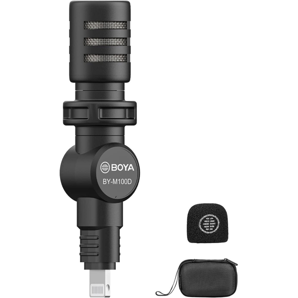 Wireless Microphone Boya BY-M100D, Lightning, Black