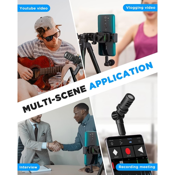Wireless Microphone Boya BY-M100UC, USB-C, Black