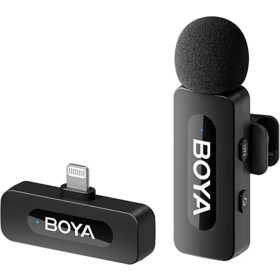 Wireless Microphone Boya BY-V1, Lightning, USB-C, Black