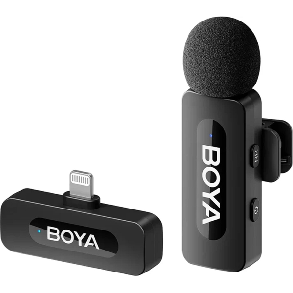 Wireless Microphone Boya BY-V1, Lightning, USB-C, Black
