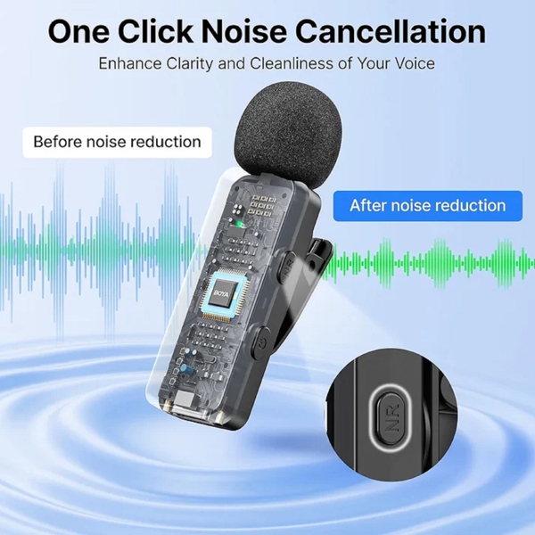 Wireless Microphone Boya BY-V1, Lightning, USB-C, Black