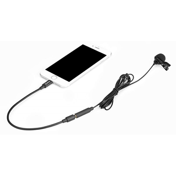 მიკროფონი Boya BY-M2, Wired Microphone, Lightning, 3.5mm, Black