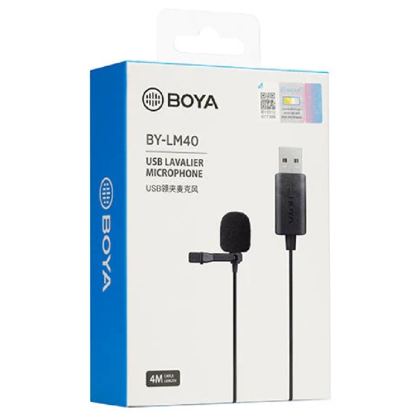 Wired Microphone Boya BY-LM40, USB, Black