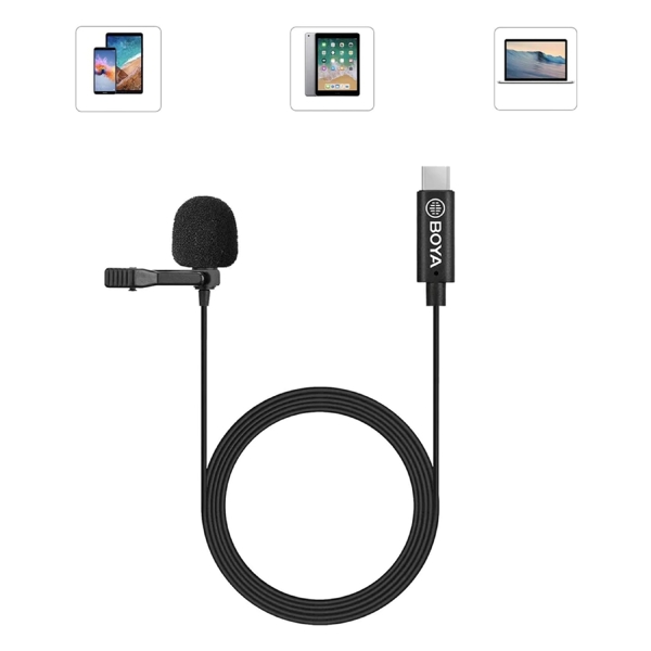 Wired Microphone Boya BY-M3, USB-C, Black