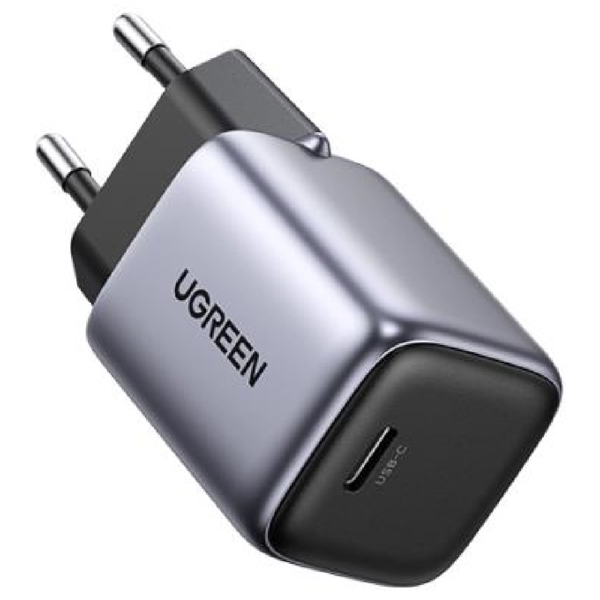 დამტენი UGREEN CD319 (25257) Nexode, 30W, Type-C with Type-c Cable 1m, GaN Fast Charger, Gray