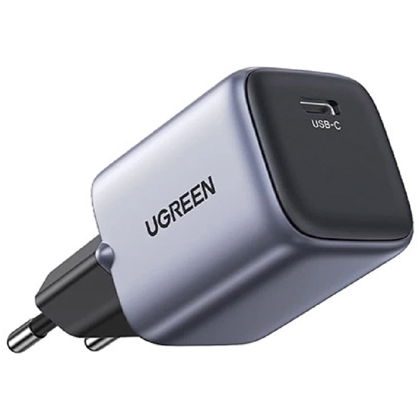 დამტენი UGREEN CD319 (25257) Nexode, 30W, Type-C with Type-c Cable 1m, GaN Fast Charger, Gray