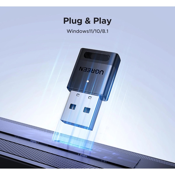 Bluetooth ადაპტერი UGREEN CM748 (45134), USB Bluetooth 5.4 Adapter, Black