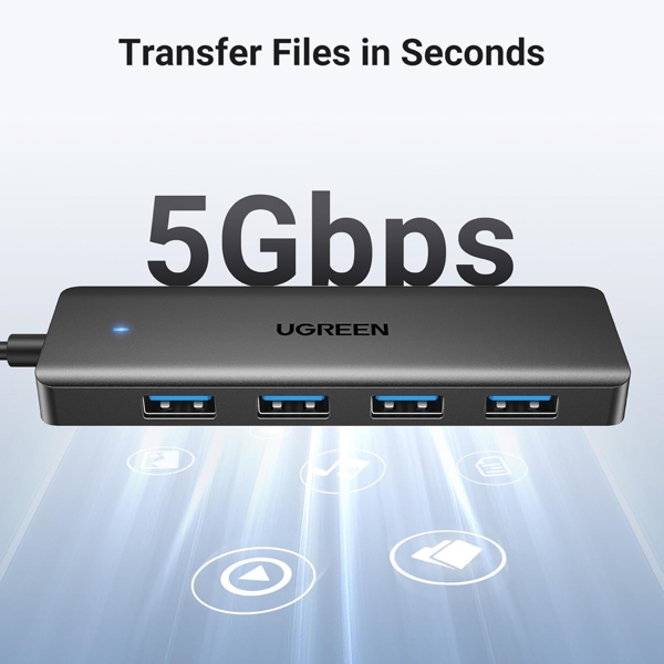 UGREEN CM219 (25851), USB 3.0 hub, Black