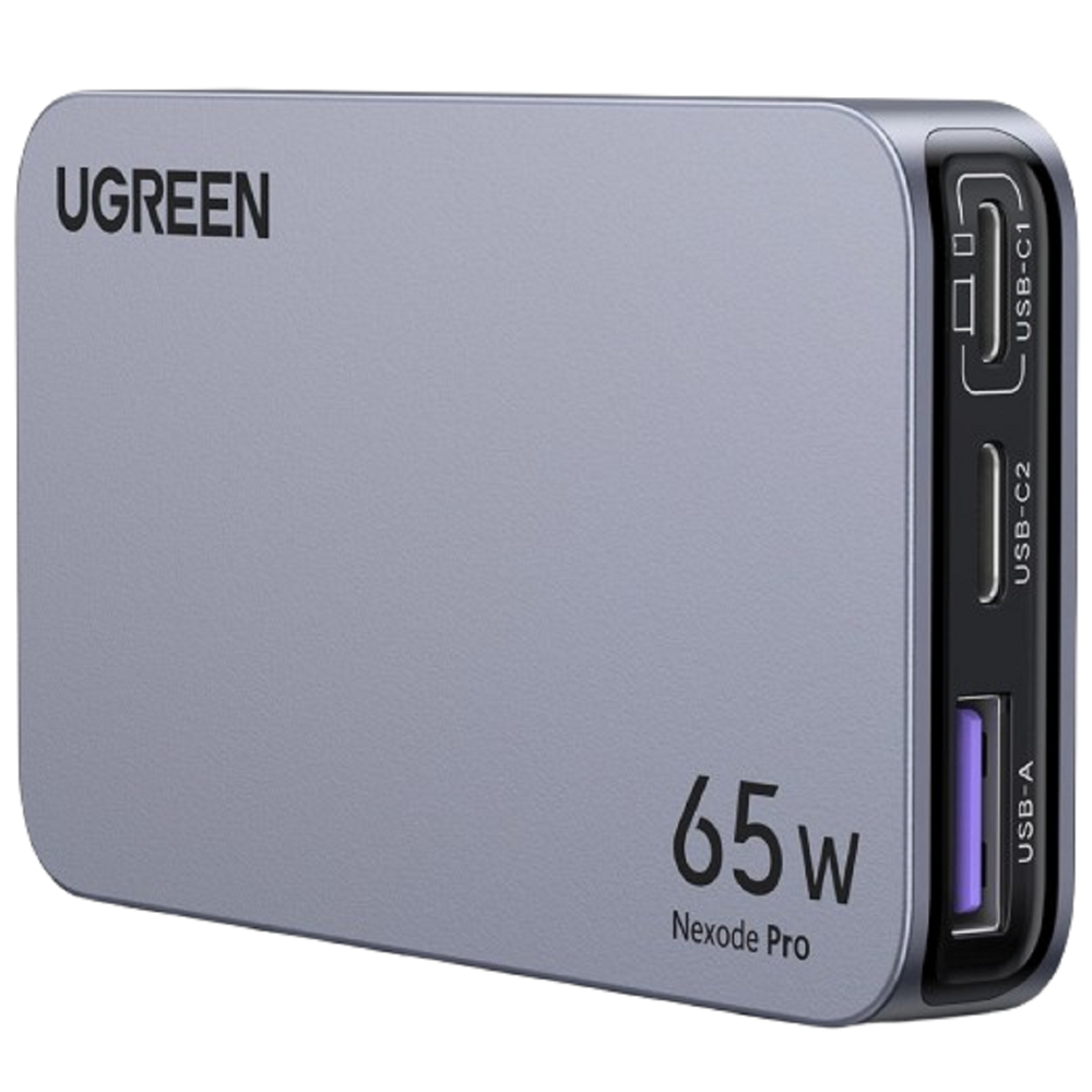 მობილურის დამტენი UGREEN X753 (25356) Nexode Pro, 65W, USB, Type-C, Ultra Slim Travel Adapter, Grey