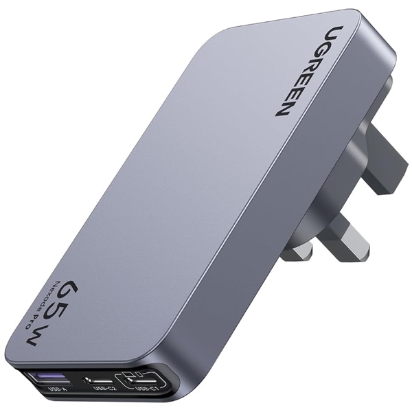 Ultra Slim Travel Adapter UGREEN X753 (25356) Nexode Pro, 65W, USB, Type-C, Grey