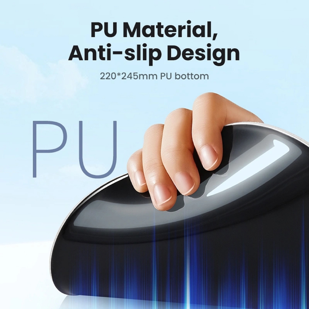 მაუსის პადი UGREEN LP668 (25245), Mouse Pad With Wrist Rest, S, Black