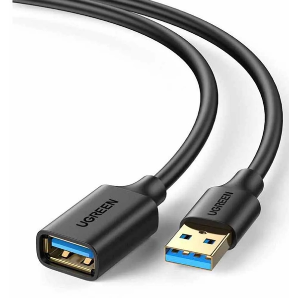 Extension Male Cable UGREEN US129 (30127), USB 3.0 Male to USB Female, 3m, Black