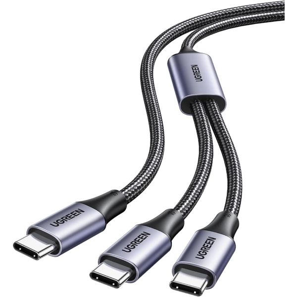 USB კაბელი UGREEN US561 (35087), 100W, Type-C to Type-C Cable, 1.5m, Grey