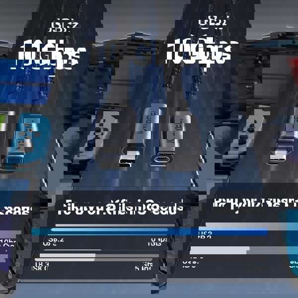 USB ადაპტერი UGREEN US372 (45172), 100W, Type-C Extension Cable, 0.5m, Black	