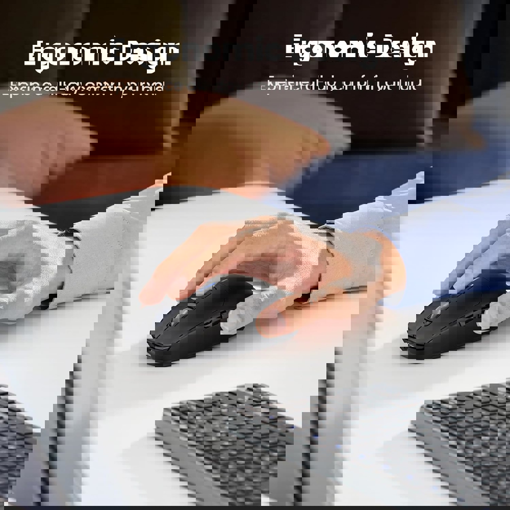 მაუსი UGREEN MU103 (90539), Wireless, 2.4GHz, Bluetooth, USB, Mouse, Black