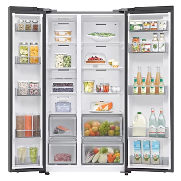 მაცივარი Samsung RS70F65Q1TWR, 647L, A+, Refrigerator, Grey