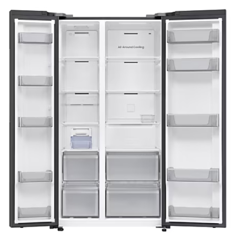 Refrigerator Samsung RS70F65Q1FWR, 647L, A+, Black