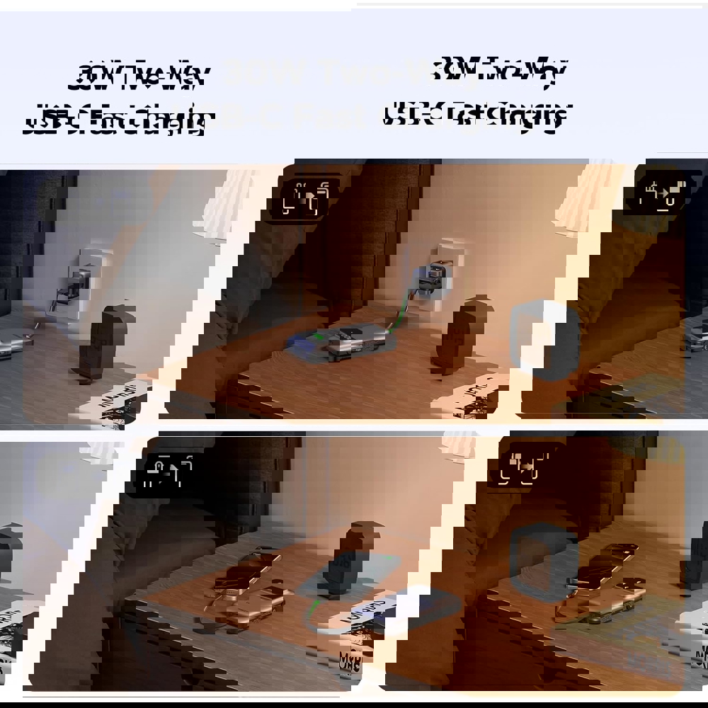 Power Bank With Built In Cable UGREEN PB511 (35603B) Uno, 10000mAh 30W, USB, Type-C, Grey