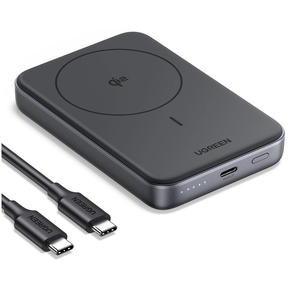 პორტატული დამტენი UGREEN PB761 (45763), 10000mAh 30W, Magnetic Wireless Power Bank, Black