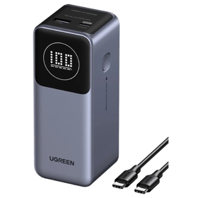 Power Bank With Smart Digital Display UGREEN PB724 (35526B) Nexode, 12000mAh 100W, Type-C, USB-A, Grey