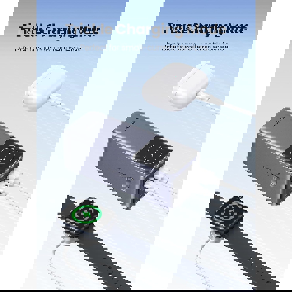 პორტატული დამტენი UGREEN PB724 (35526B) Nexode, 12000mAh 100W, Type-C, USB-A, Power Bank With Smart Digital Display, Grey