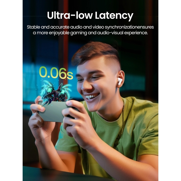 ყურსასმენი UGREEN WS207 (45110) HiTune P3, Earbuds, Wireless, Bluetooth, IPX5, White