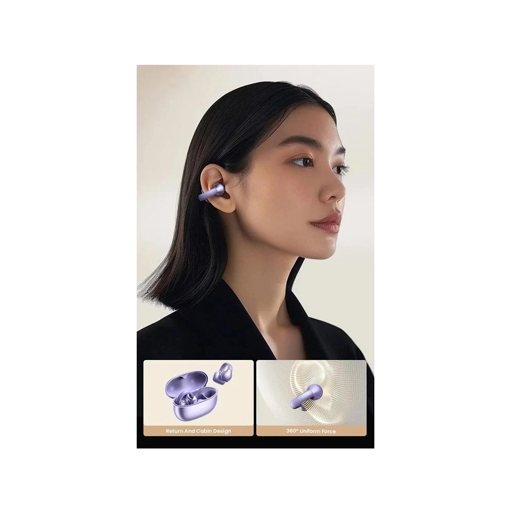 ყურსასმენი UGREEN WS209 (55430) HiTune S3, Earbuds, Wireless, Bluetooth, IPX5, Purple