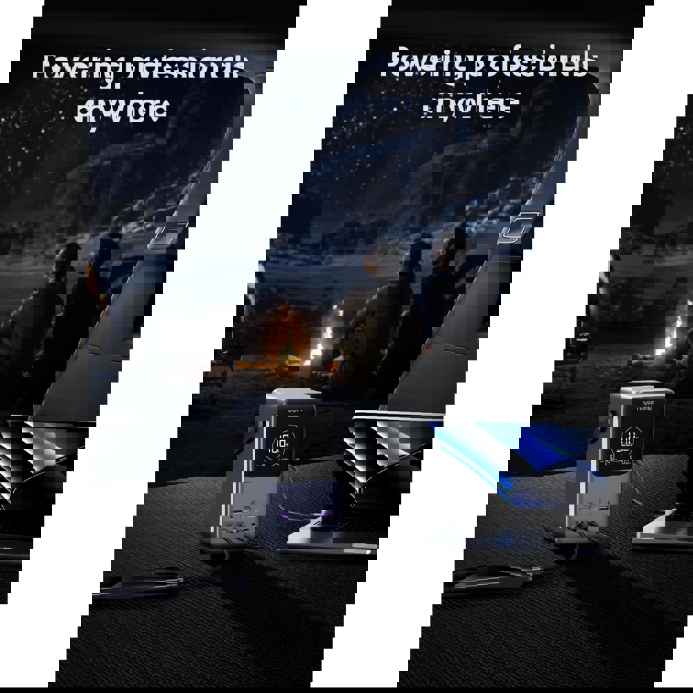 პორტატული დამტენი UGREEN PB770 (25286), 48000mAh 300W, USB-A, Type-C, Power Bank With Smart Digital Display, Grey