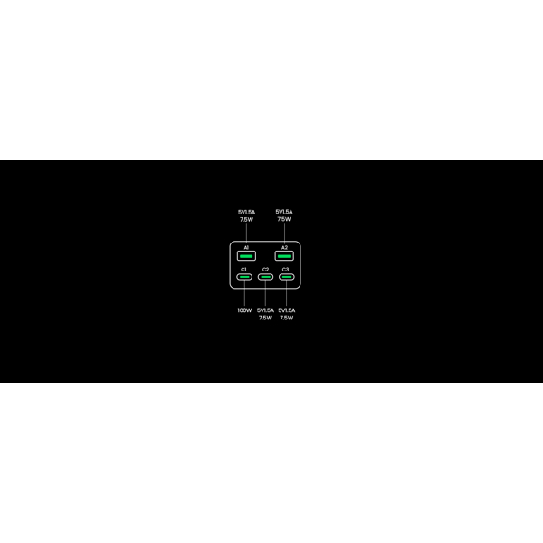 პორტატული დამტენი UGREEN PB770 (25286), 48000mAh, USB-A, USB-C, Power Bank With Smart Digital Display, Grey