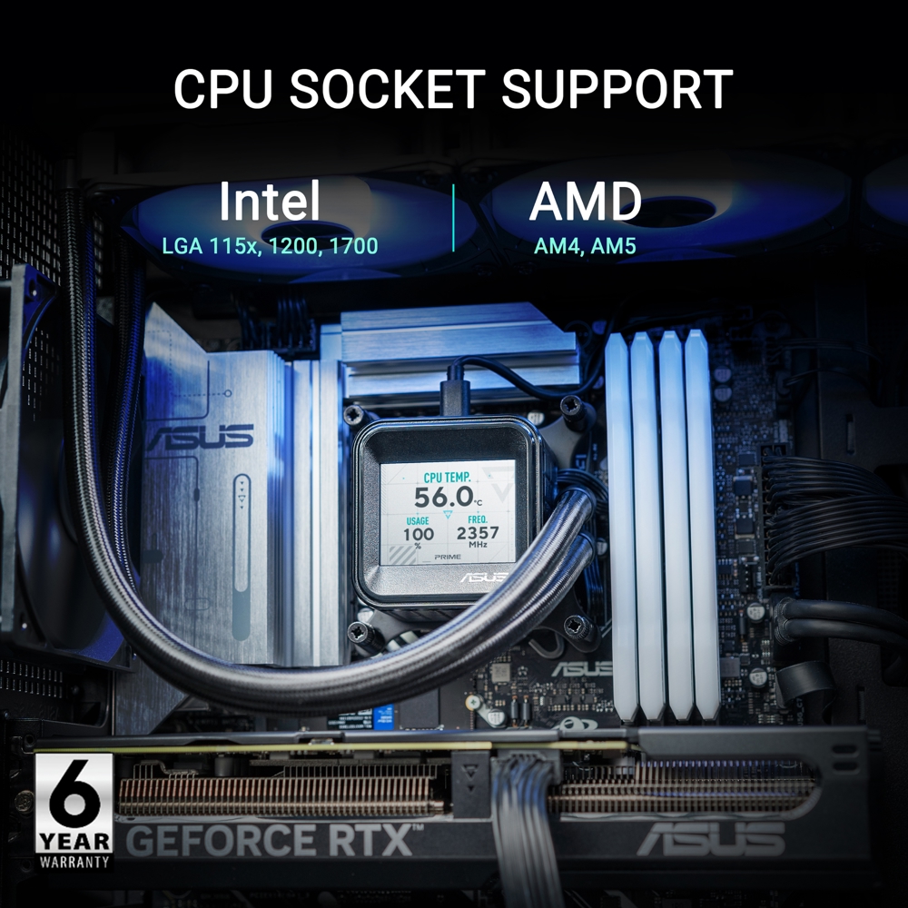 თხევადი გაგრილების სისტემა Asus 90RC00Z1-B0EAY0 PRIME LC 360, 120mm, 2500RPM, Liquid Cooling, Black