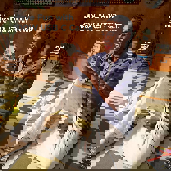 USB კაბელი UGREEN Uno L509 (45612), 100W, Type-C to Type-C Cable, 0.5M, Black/Grey