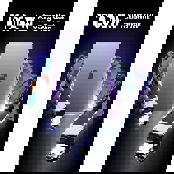 Type-C to Type-C PD Fast Charging Cable UGREEN L512 (45065), 100W, 3m, Space Gray	