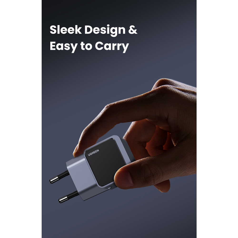 მობილურის დამტენი UGREEN X503 (35041) Nexode Air, 30W, Type-C, Grey