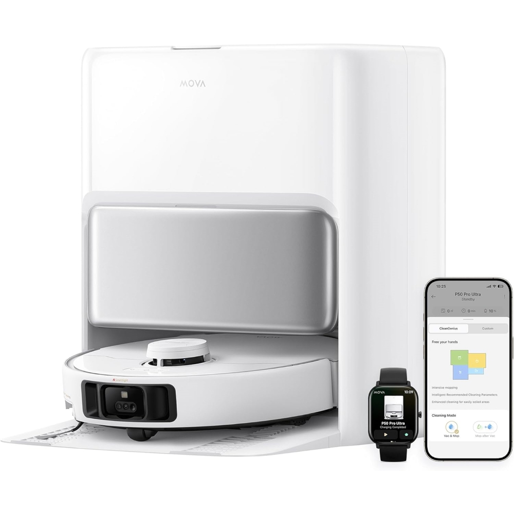 Vacuum Cleaner Mova RLP53HE P50 Pro Ultra, 19000Pa, White