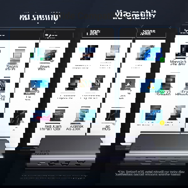 USB-C ჰაბი UGREEN CM639 (35625) Revodok 308, HDMI, DP, Type-C, USB-A, PD, Hub, Grey