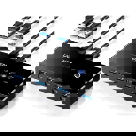 2 In 4 Out USB 3.0 Sharing Switch Box UGREEN US216 (30768), Black