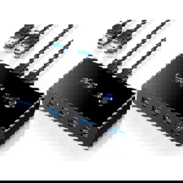 2 In 4 Out USB 3.0 Sharing Switch Box UGREEN US216 (30768), Black