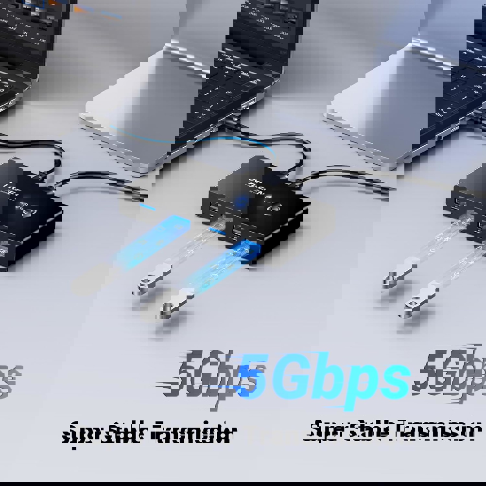 2 In 4 Out USB 3.0 Sharing Switch Box UGREEN US216 (30768), Black