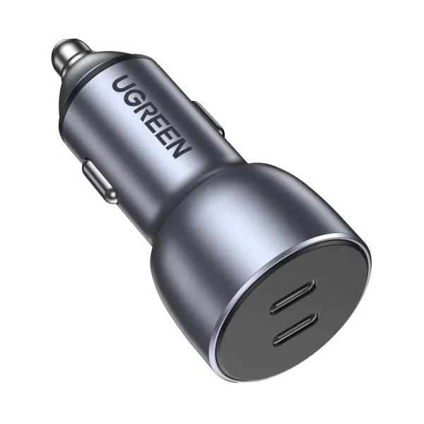 მანქანის დამტენი UGREEN CD213 (70594), 60W, Type-C, Fast Car Charger, Silver