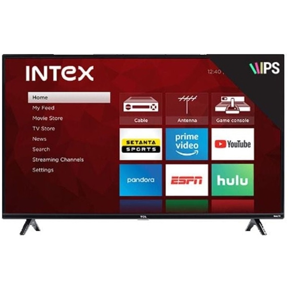 ტელევიზორი Intex 04342 A6700SF/(2024), 43", Smart TV, Android TV, FHD, USB, HDMI, RJ45, BT, WIFI, Black