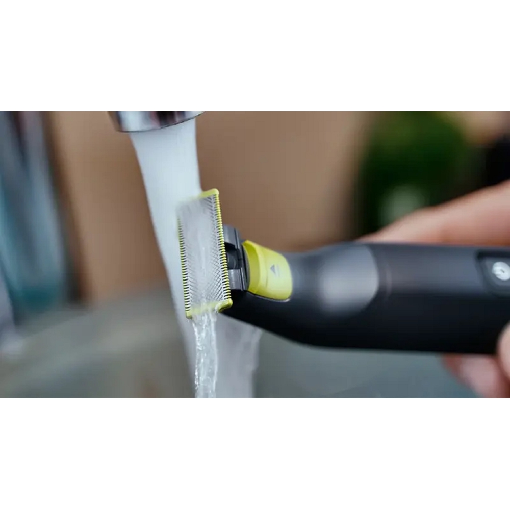 წვერსაპარსი Philips QP6532/10 One Blade, Electric Shaver, Black/Green