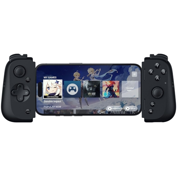 მობილური სათამაშო კონტროლერი Razer RZ06-05110100-R3M1 Universal Gamepad Kishi V2, USB-C, Mobile Gaming Controller, Black