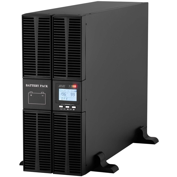 უწყვეტი კვების წყარო 2E SD6000RT, 6kVA, LCD, RT4U, USB, RS-232, Terminal in/out, UPS, Black