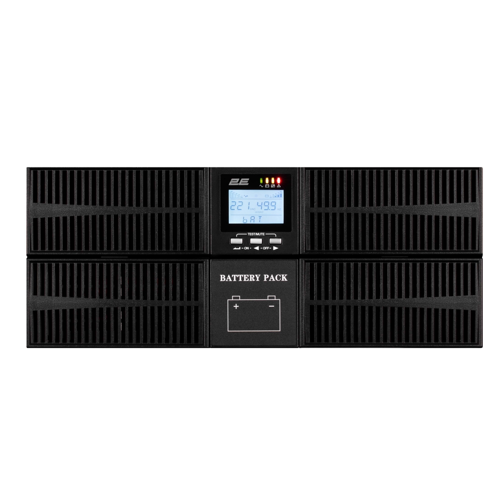 უწყვეტი კვების წყარო 2E SD6000RT, 6kVA, LCD, RT4U, USB, RS-232, Terminal in/out, UPS, Black