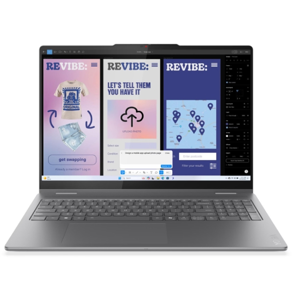 ნოუთბუქი Lenovo 83JT0028RK Yoga 7 2-IN-1, 16'', Ultra 7-256V, 16GB, 1TB SSD, Integrated, Grey
