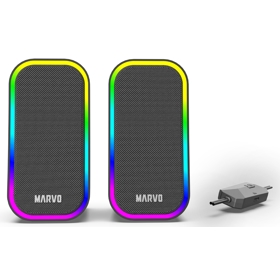 დინამიკი Marvo SG-285 BK HAVOC20, 6W, USB, 3.5mm, Speaker, Black