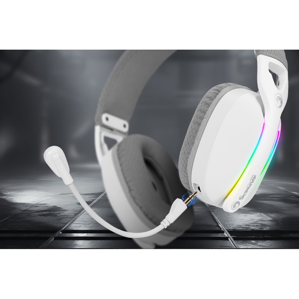 ყურსასმენი Marvo HG9086 WH PULZ 70S, Gaming Headset, Wired, USB, White
